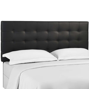 ModwayModway Paisley Tufted Twin Upholstered Faux Leather Headboard MOD-5848 MOD-5848-BLK- BetterPatio.com