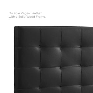 ModwayModway Paisley Tufted Twin Upholstered Faux Leather Headboard MOD-5848 MOD-5848-BLK- BetterPatio.com