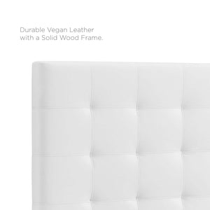 ModwayModway Paisley Tufted Twin Upholstered Faux Leather Headboard MOD-5848 MOD-5848-WHI- BetterPatio.com