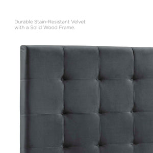 ModwayModway Paisley Tufted Twin Upholstered Performance Velvet Headboard MOD-5847 MOD-5847-GRY- BetterPatio.com