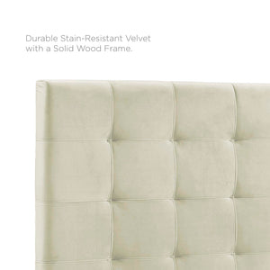 ModwayModway Paisley Tufted Twin Upholstered Performance Velvet Headboard MOD-5847 MOD-5847-IVO- BetterPatio.com