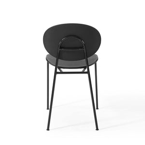 ModwayModway Palette Dining Side Chair Set of 2 EEI-3902 EEI-3902-BLK- BetterPatio.com