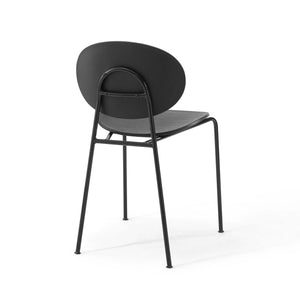 ModwayModway Palette Dining Side Chair Set of 2 EEI-3902 EEI-3902-BLK- BetterPatio.com