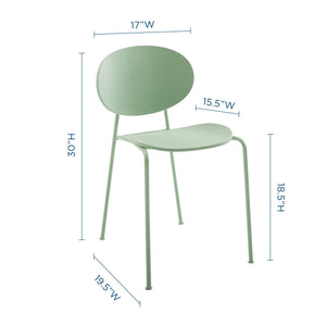 ModwayModway Palette Dining Side Chair Set of 2 EEI-3902 EEI-3902-GRN- BetterPatio.com