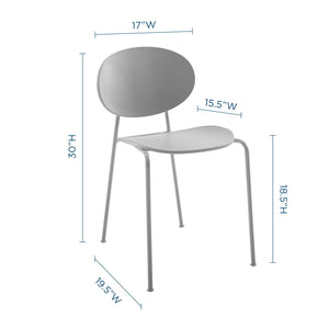 ModwayModway Palette Dining Side Chair Set of 2 EEI-3902 EEI-3902-GRY- BetterPatio.com