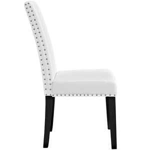 ModwayModway Parcel Dining Faux Leather Side Chair EEI-1491 EEI-1491-WHI- BetterPatio.com