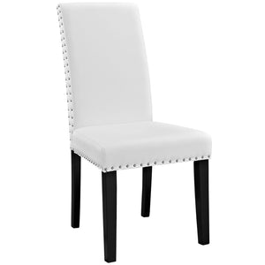 ModwayModway Parcel Dining Faux Leather Side Chair EEI-1491 EEI-1491-WHI- BetterPatio.com