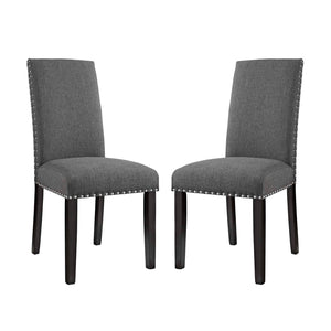 ModwayModway Parcel Dining Side Chair Fabric Set of 2 EEI-3551 EEI-3551-GRY- BetterPatio.com