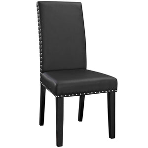 ModwayModway Parcel Dining Side Chair Vinyl Set of 4 EEI-3554 EEI-3554-BLK- BetterPatio.com