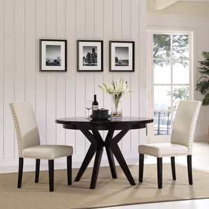 ModwayModway Parcel Dining Upholstered Fabric Side Chair EEI-1384 EEI-1384-BEI- BetterPatio.com