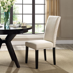 ModwayModway Parcel Dining Upholstered Fabric Side Chair EEI-1384 EEI-1384-BEI- BetterPatio.com