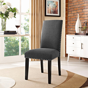 ModwayModway Parcel Dining Upholstered Fabric Side Chair EEI-1384 EEI-1384-GRY- BetterPatio.com