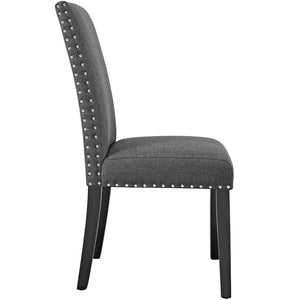 ModwayModway Parcel Dining Upholstered Fabric Side Chair EEI-1384 EEI-1384-GRY- BetterPatio.com