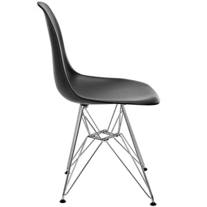 ModwayModway Paris Dining Side Chair EEI-179 EEI-179-BLK- BetterPatio.com