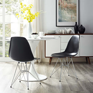 ModwayModway Paris Dining Side Chair EEI-179 EEI-179-BLK- BetterPatio.com