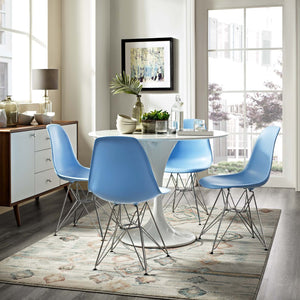 ModwayModway Paris Dining Side Chair EEI-179 EEI-179-LBU- BetterPatio.com