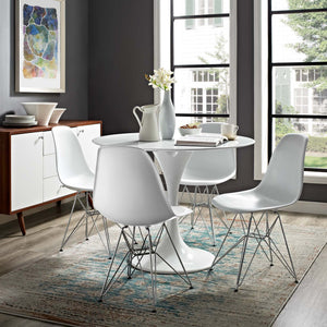 ModwayModway Paris Dining Side Chair EEI-179 EEI-179-WHI- BetterPatio.com