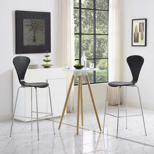 ModwayModway Passage Dining Bar Stool Set of 2 EEI-4231 EEI-4231-BLK- BetterPatio.com