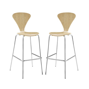 ModwayModway Passage Dining Bar Stool Set of 2 EEI-4231 EEI-4231-NAT- BetterPatio.com