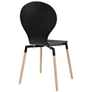 ModwayModway Path Dining Wood Side Chair EEI-1053 EEI-1053-BLK- BetterPatio.com