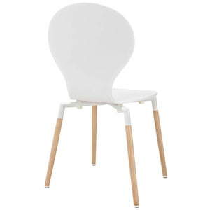 ModwayModway Path Dining Wood Side Chair EEI-1053 EEI-1053-WHI- BetterPatio.com