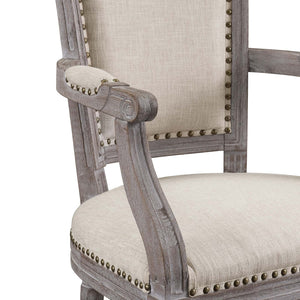 ModwayModway Penchant Dining Armchair Upholstered Fabric Set of 2 EEI-3462 EEI-3462-BEI- BetterPatio.com