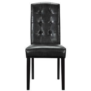 ModwayModway Perdure Dining Chairs Vinyl Set of 4 EEI-3464 EEI-3464-BLK- BetterPatio.com