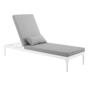 ModwayModway Perspective Cushion Outdoor Patio Chaise Lounge Chair EEI-3301 EEI-3301-WHI-GRY- BetterPatio.com