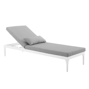 ModwayModway Perspective Cushion Outdoor Patio Chaise Lounge Chair EEI-3301 EEI-3301-WHI-GRY- BetterPatio.com