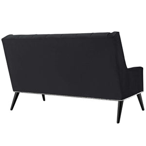 ModwayModway Peruse Performance Velvet Loveseat EEI-2462 EEI-2462-BLK- BetterPatio.com