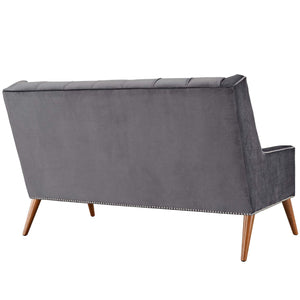 ModwayModway Peruse Performance Velvet Loveseat EEI-2462 EEI-2462-GRY- BetterPatio.com