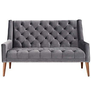 ModwayModway Peruse Performance Velvet Loveseat EEI-2462 EEI-2462-GRY- BetterPatio.com