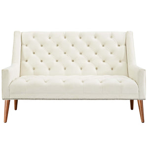 ModwayModway Peruse Performance Velvet Loveseat EEI-2462 EEI-2462-IVO- BetterPatio.com