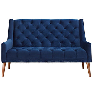 ModwayModway Peruse Performance Velvet Loveseat EEI-2462 EEI-2462-NAV- BetterPatio.com