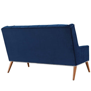 ModwayModway Peruse Performance Velvet Loveseat EEI-2462 EEI-2462-NAV- BetterPatio.com