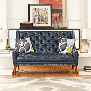 ModwayModway Peruse Upholstered Vinyl Loveseat EEI-2463 EEI-2463-BLU- BetterPatio.com