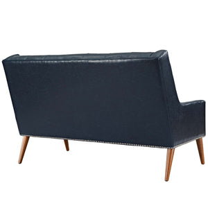 ModwayModway Peruse Upholstered Vinyl Loveseat EEI-2463 EEI-2463-BLU- BetterPatio.com