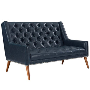 ModwayModway Peruse Upholstered Vinyl Loveseat EEI-2463 EEI-2463-BLU- BetterPatio.com