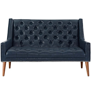 ModwayModway Peruse Upholstered Vinyl Loveseat EEI-2463 EEI-2463-BLU- BetterPatio.com