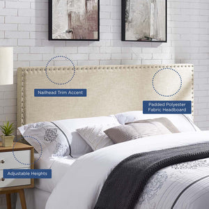 ModwayModway Phoebe King Upholstered Fabric Headboard MOD-5388 MOD-5388-BEI- BetterPatio.com