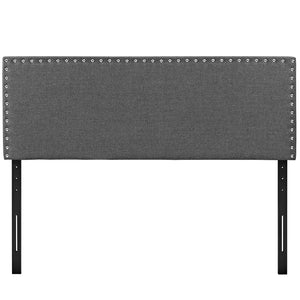 ModwayModway Phoebe King Upholstered Fabric Headboard MOD-5388 MOD-5388-GRY- BetterPatio.com