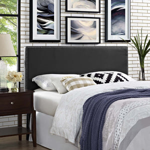 ModwayModway Phoebe Queen Upholstered Vinyl Headboard MOD-5385 MOD-5385-BLK- BetterPatio.com