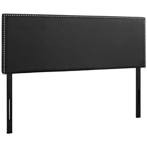 ModwayModway Phoebe Queen Upholstered Vinyl Headboard MOD-5385 MOD-5385-BLK- BetterPatio.com