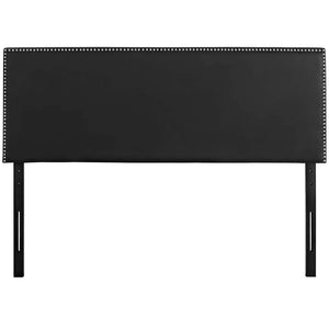 ModwayModway Phoebe Queen Upholstered Vinyl Headboard MOD-5385 MOD-5385-BLK- BetterPatio.com