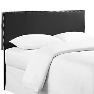 ModwayModway Phoebe Queen Upholstered Vinyl Headboard MOD-5385 MOD-5385-BLK- BetterPatio.com