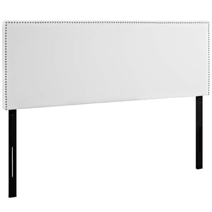 ModwayModway Phoebe Queen Upholstered Vinyl Headboard MOD-5385 MOD-5385-WHI- BetterPatio.com