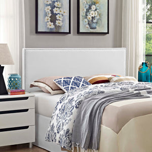 ModwayModway Phoebe Queen Upholstered Vinyl Headboard MOD-5385 MOD-5385-WHI- BetterPatio.com