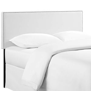 ModwayModway Phoebe Queen Upholstered Vinyl Headboard MOD-5385 MOD-5385-WHI- BetterPatio.com