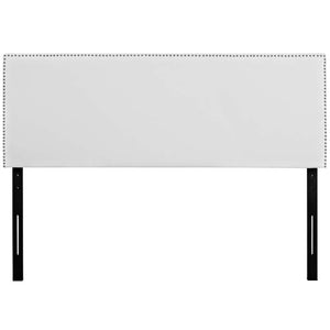 ModwayModway Phoebe Queen Upholstered Vinyl Headboard MOD-5385 MOD-5385-WHI- BetterPatio.com