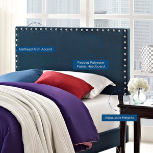 ModwayModway Phoebe Twin Upholstered Fabric Headboard MOD-5382 MOD-5382-AZU- BetterPatio.com